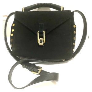 Black suede small cross shoulder purse $20